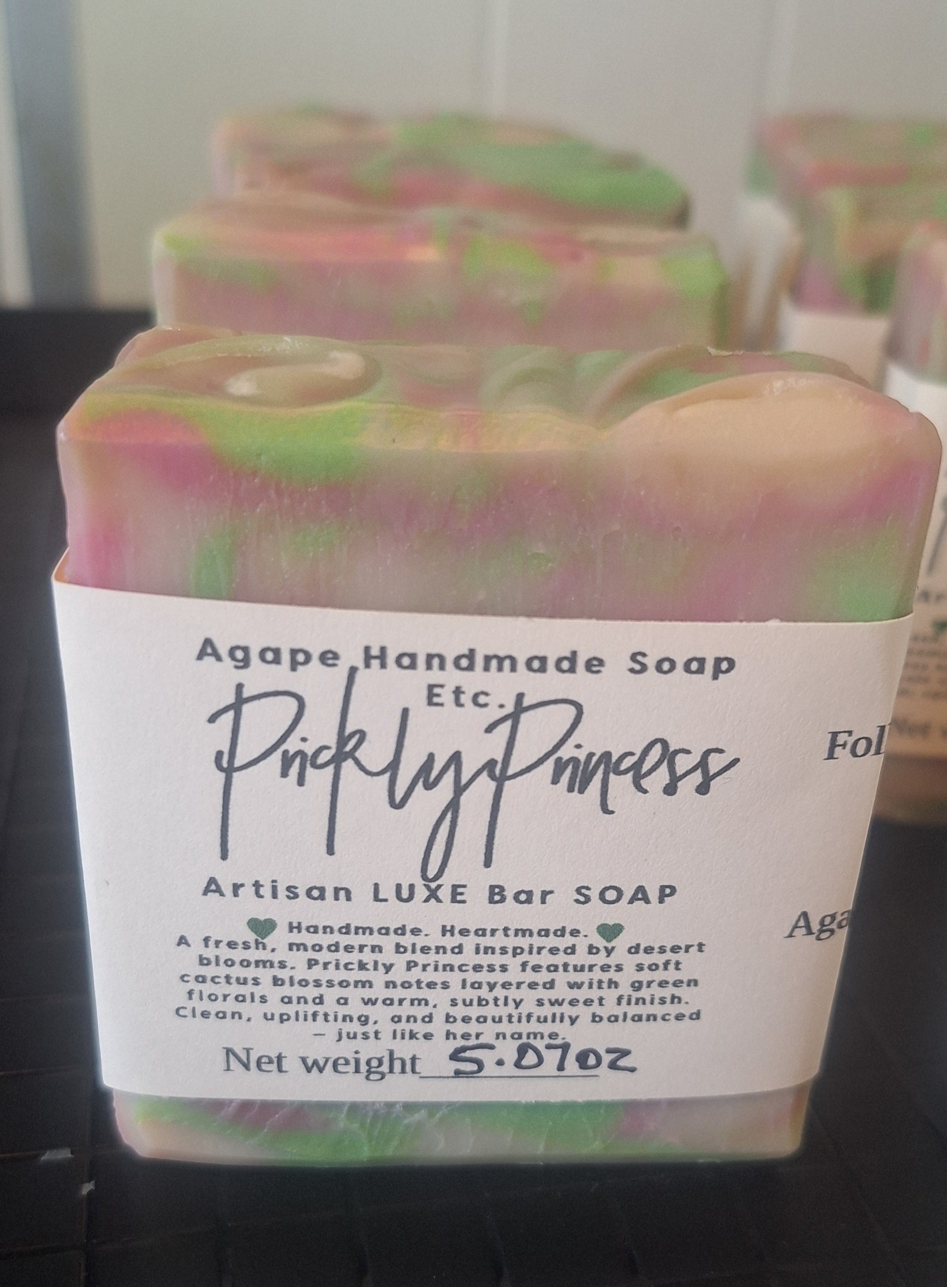 🌵👑 Prickly Princess – Artisan Soap Bar LUXE/OVERSIZED